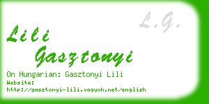 lili gasztonyi business card